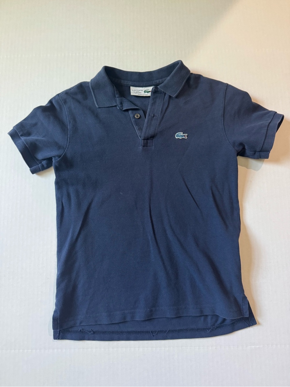 Lacoste Kids Polo Shirt in Navy Blue with Croc Logo